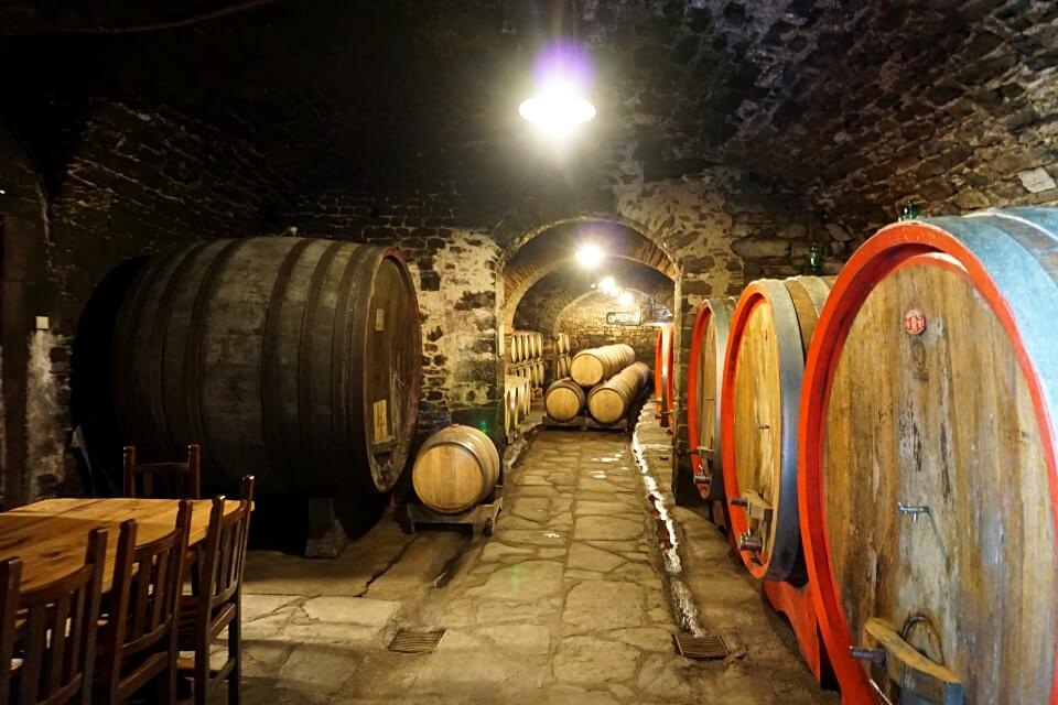 Weinkeller im Weingut Castelvecchi im Chianti