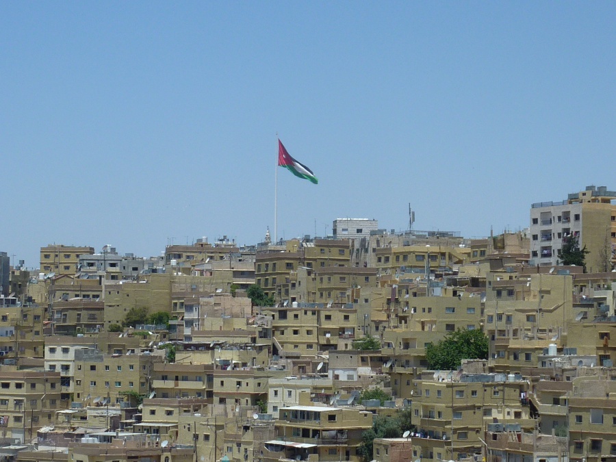 Blick auf die Hauptstadt Amman vom Zitadellenhuegel