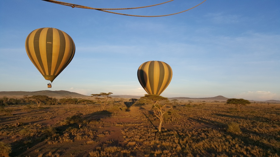 Mit dem Heißluftballon über die Serengeti in Tansania