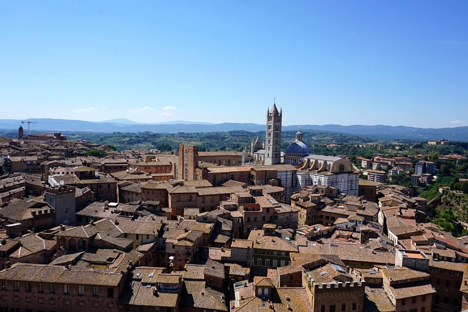 Ausblick über Siena in der Toskana