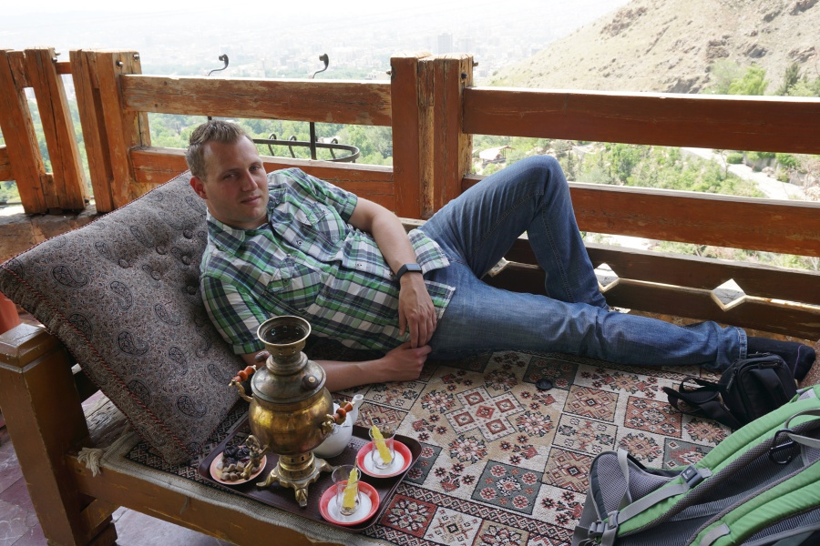 Beim Tee trinken im Norden Teherans