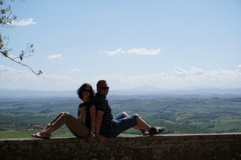 Ausblicke vom Castello di Brolio in der Toskana