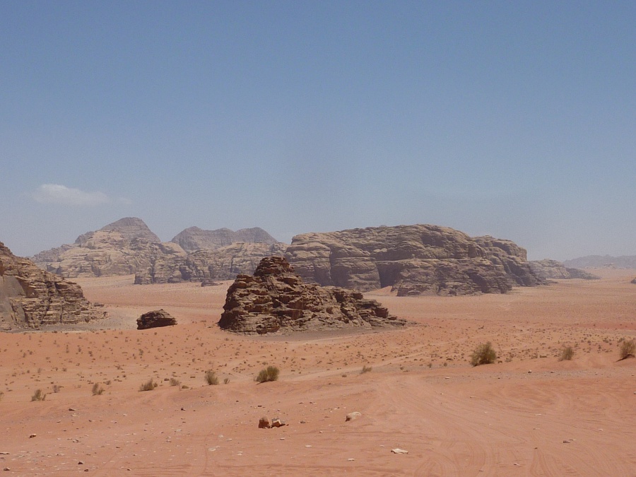 Rote Landschaft im Wadi Rum