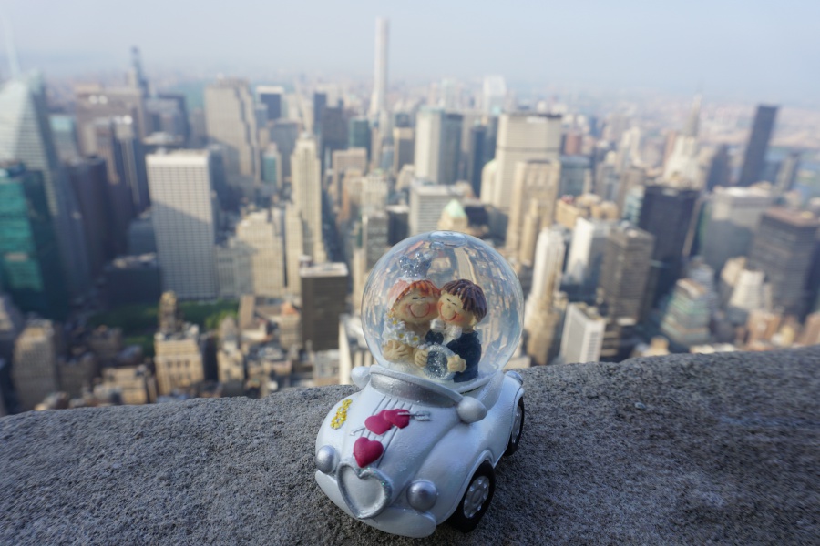 Brautpaar auf dem Empire State Building New York