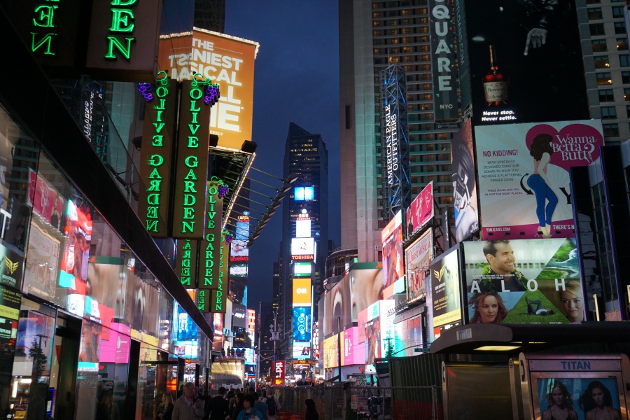Times Square New York bei Nacht