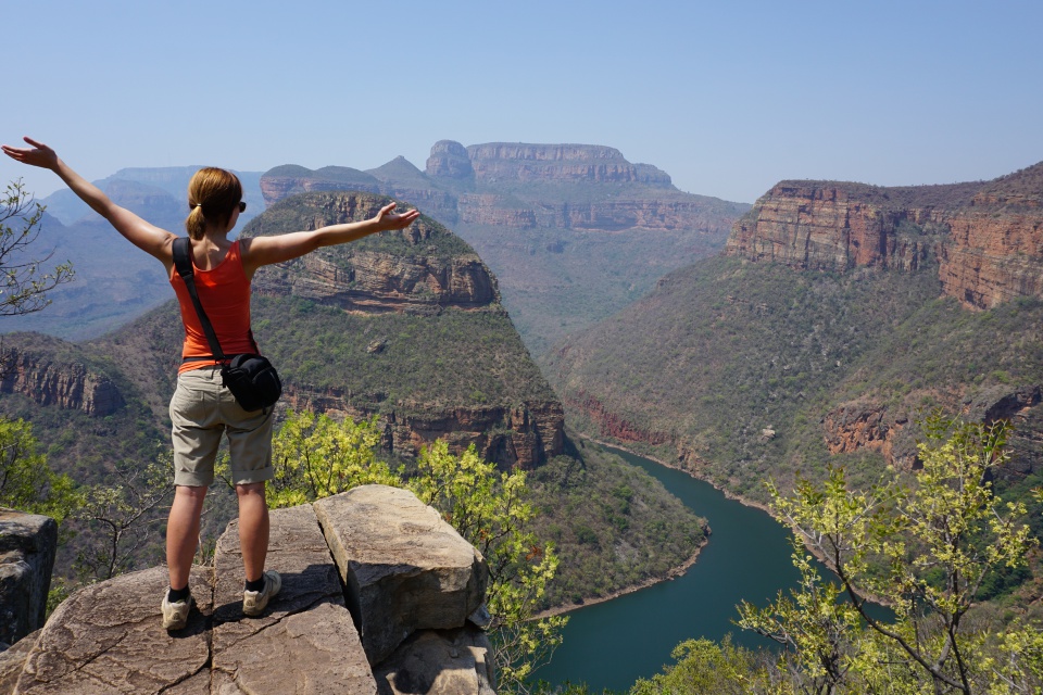 Beim Wandern im Blyde River Canyon - ein Highlight entlang der Panorama Route
