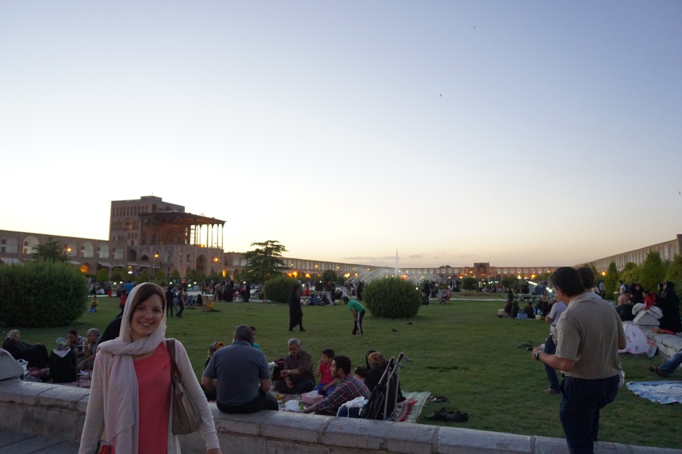 Abends auf dem Meydan-e Imam in Isfahan Iran