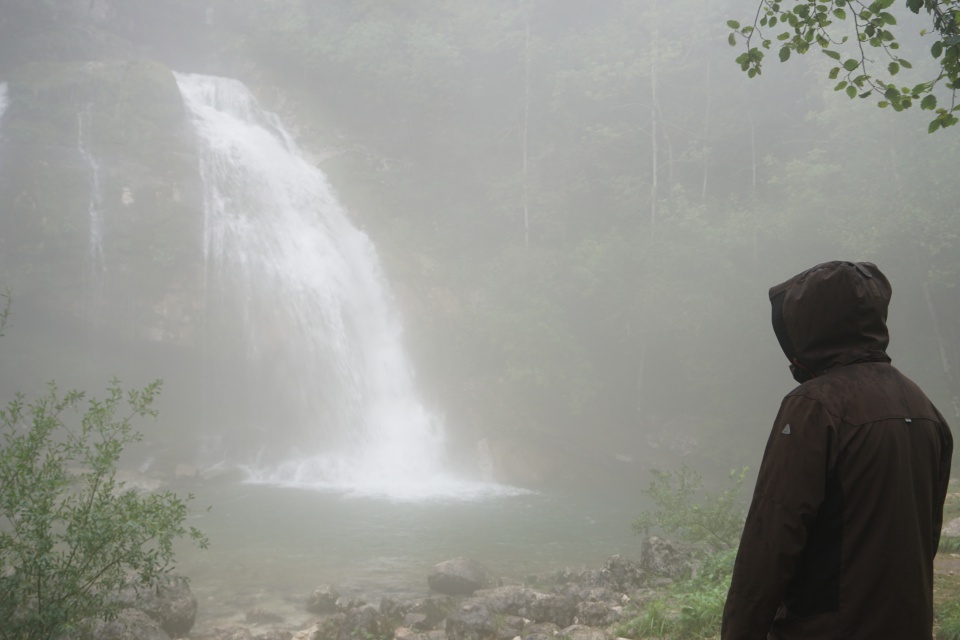 Wasserfall bei Bovec in Slowenien