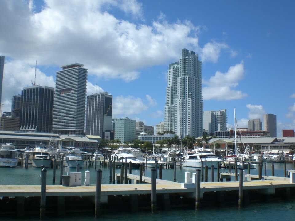 Miami Bayside - Aussicht auf die Skyline Miamis