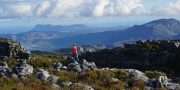 Auf dem Tafelberg in Kapstadt in Suedafrika