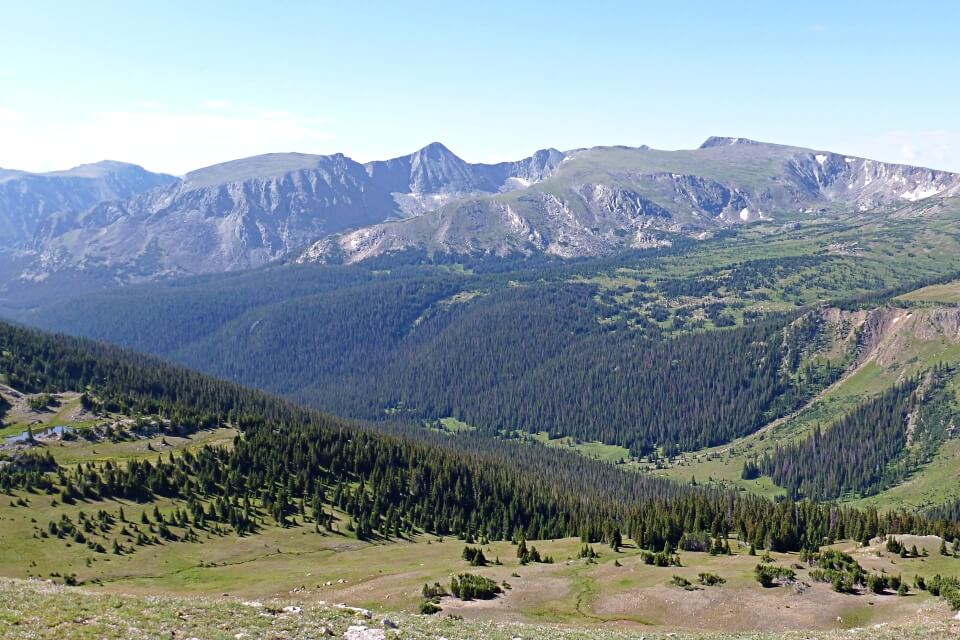 Blick von der Trail Ridge Road im Rocky Mountains Nationalpark