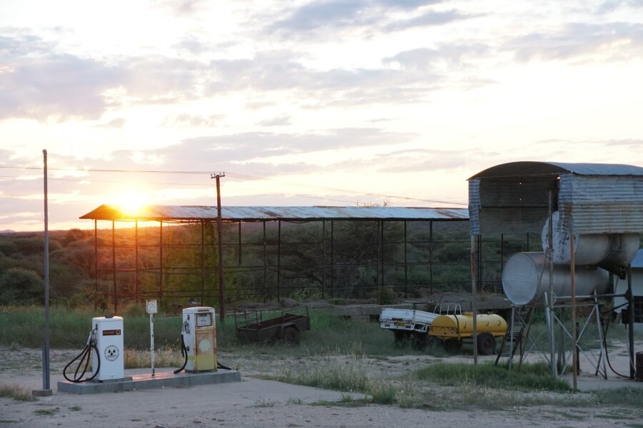 Sonnenuntergang auf der Waterberg Guest Farm in Namibia