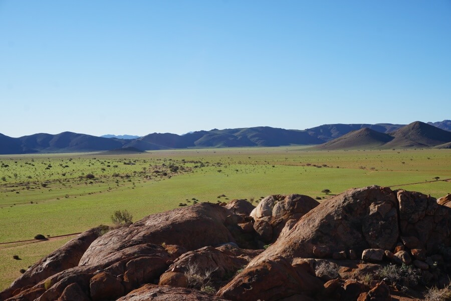 Ausblicke in den Tirasbergen Namibia auf der Koiimasis Ranch