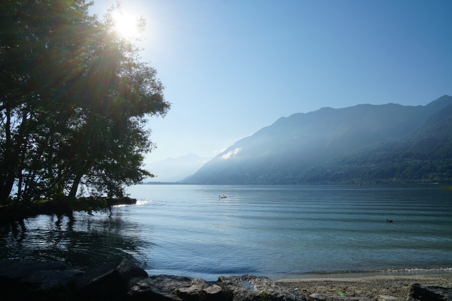 Morgenstimmung am Lago Maggiore in Locarno