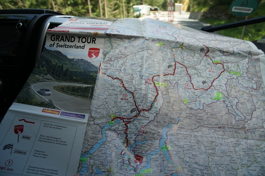 Route der Grand Tour of Switzerland durch die Schweiz