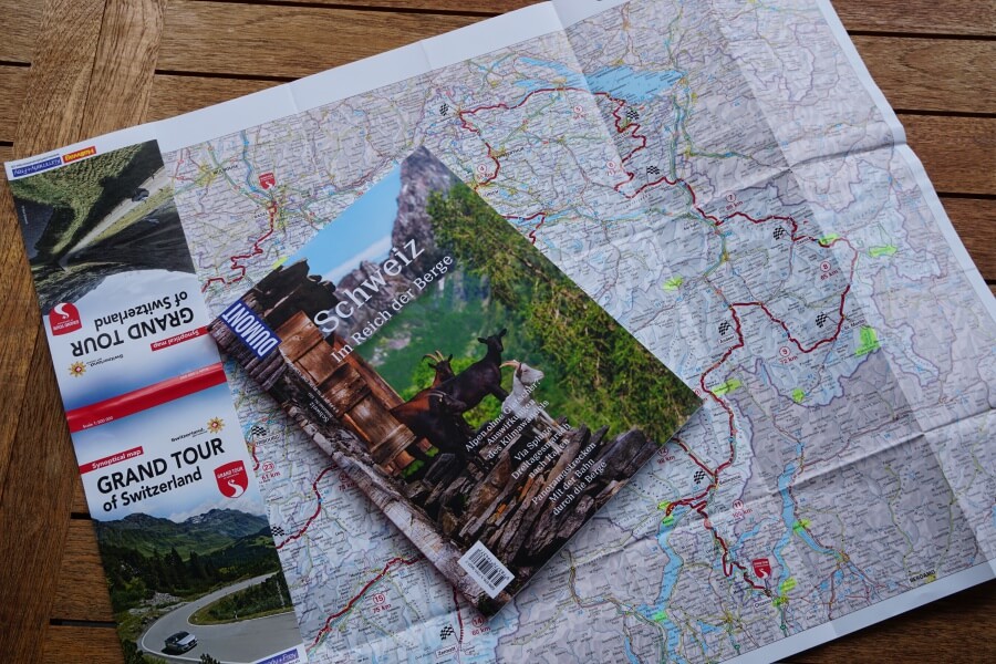 Karte Grand Tour of Switzerland