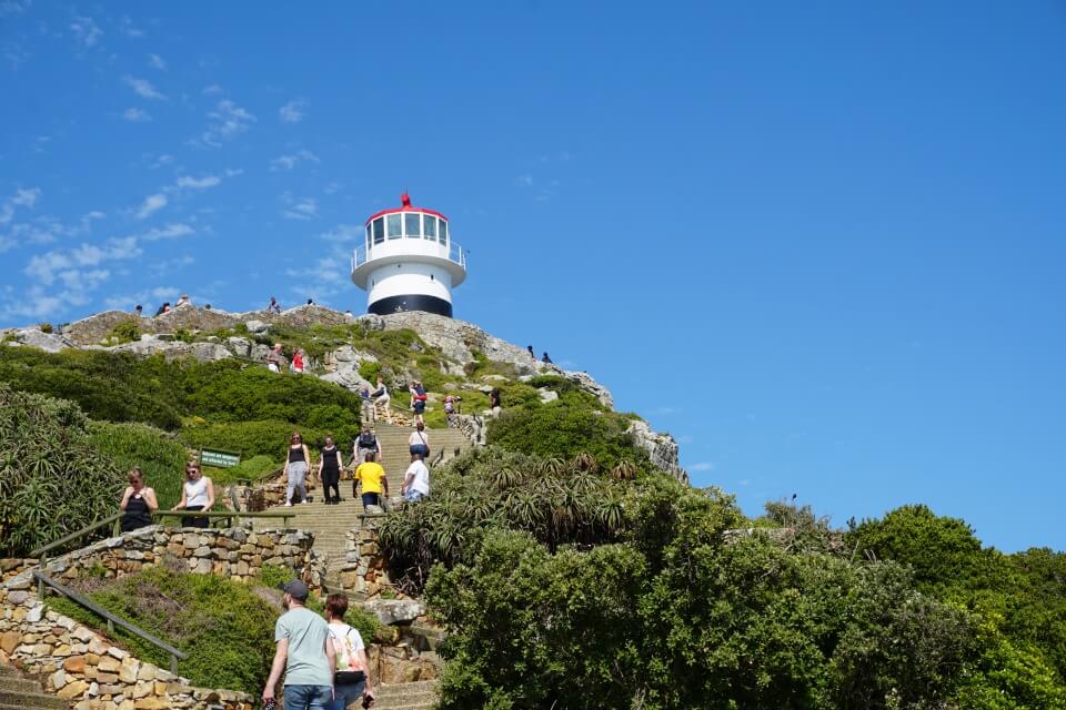 Trubelig geht's am Leuchtturm des Cape Point zu