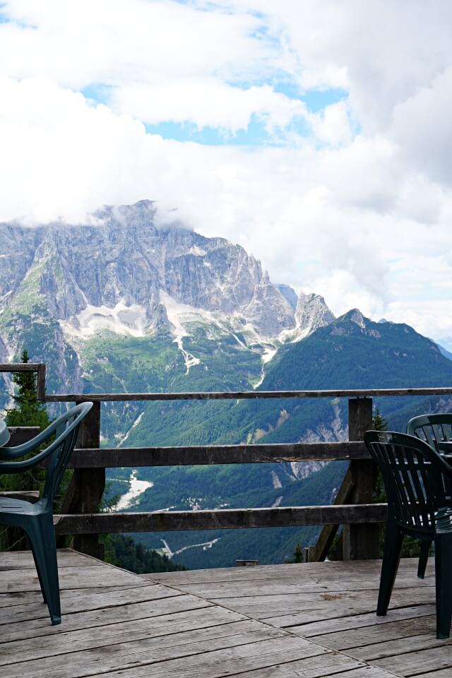 Ristorante mit Aussicht auf dem Monte Lussari in Italien