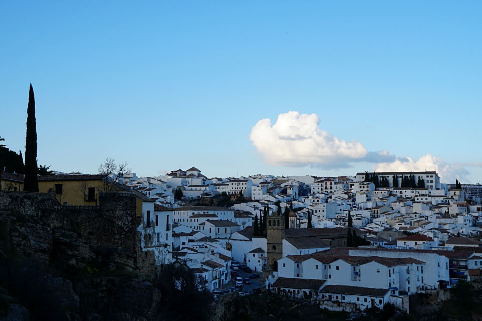 Ausblick auf die Neustadt El Mercadillo in Ronda