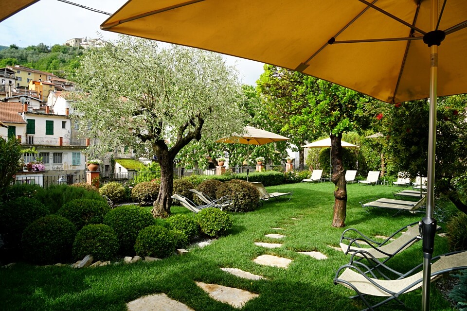 Garten des Relais del Maro in Ligurien