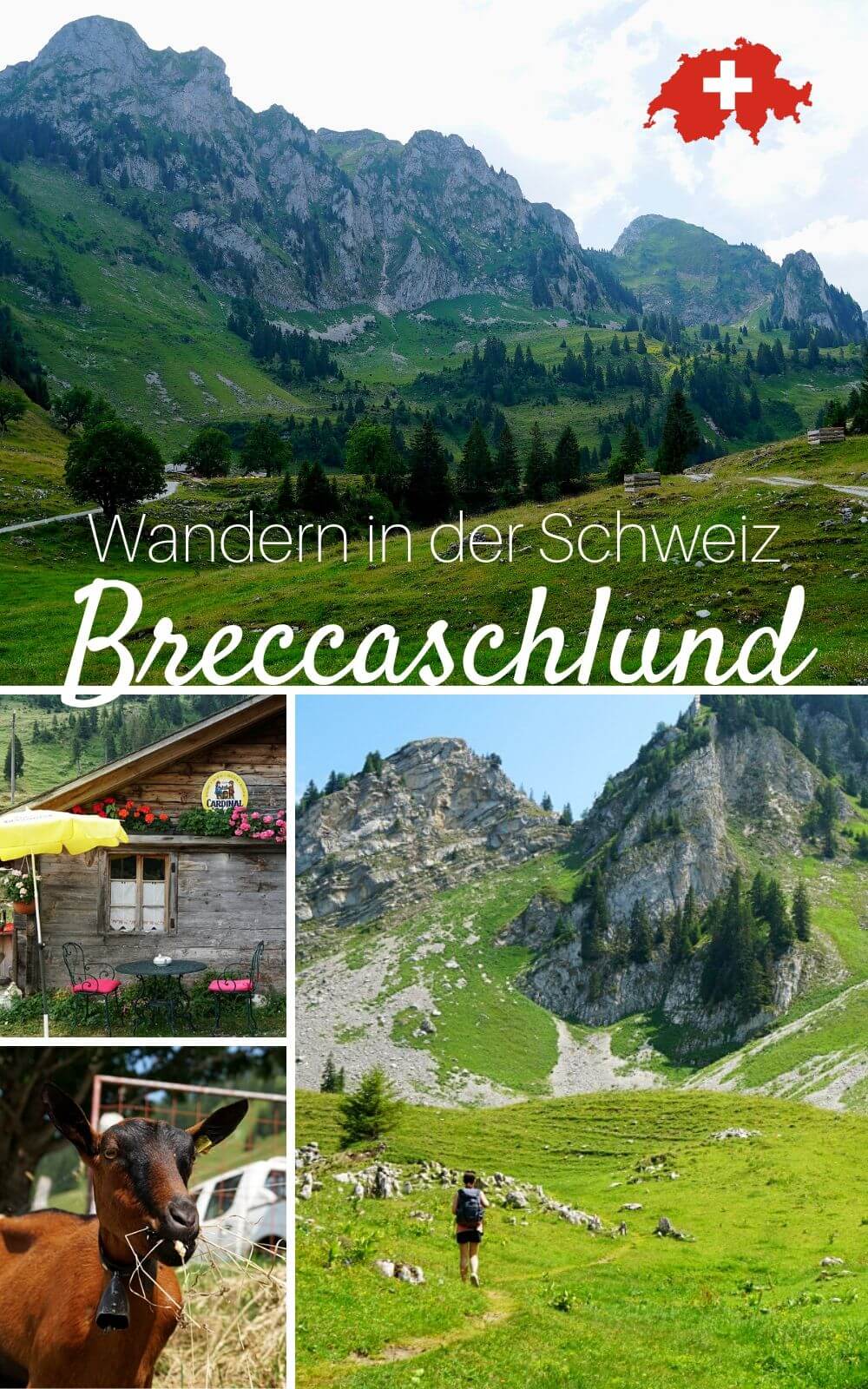 Unsere Wanderung durch die Urlandschaft Breccaschlund hoch ueber dem Schwarzsee in den Schweizer Voralpen