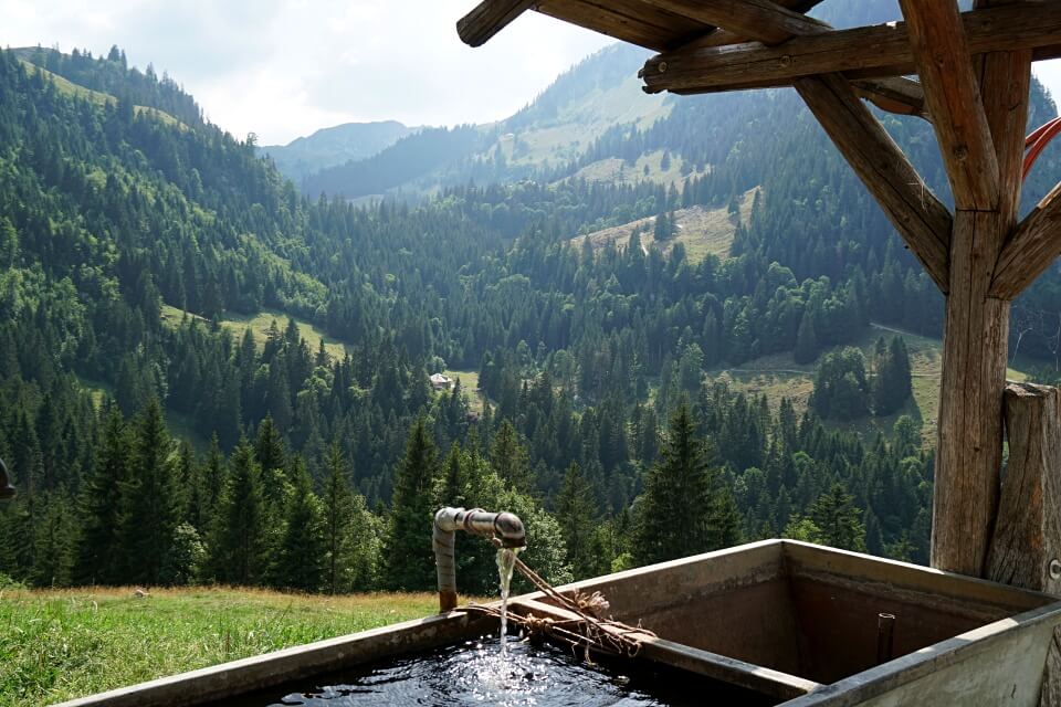 Brunnen auf der Alp Unteres Boedeli