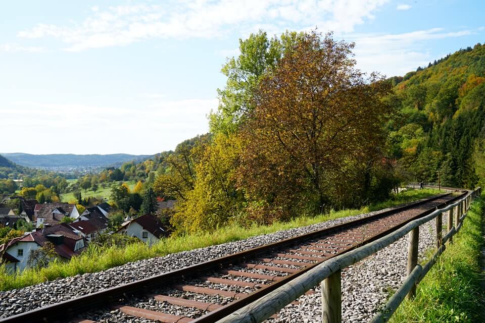 Bahnstrecke der Schwaebischen Waldbahn von Schorndorf nach Welzheim