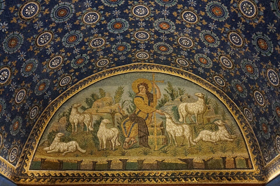 Mosaiken im Mausoleum der Galla Placidia in Ravenna