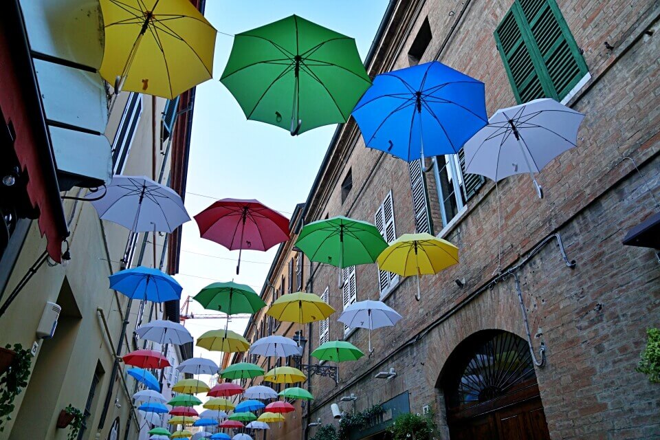 Schirmgasse in Ravenna in der Emilia Romagna