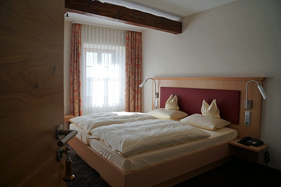 Unser Zimmer im Hotel und Weingut Glocke in Rothenburg ob der Tauber