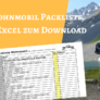 Packliste Wohnmobil Excel zum Download
