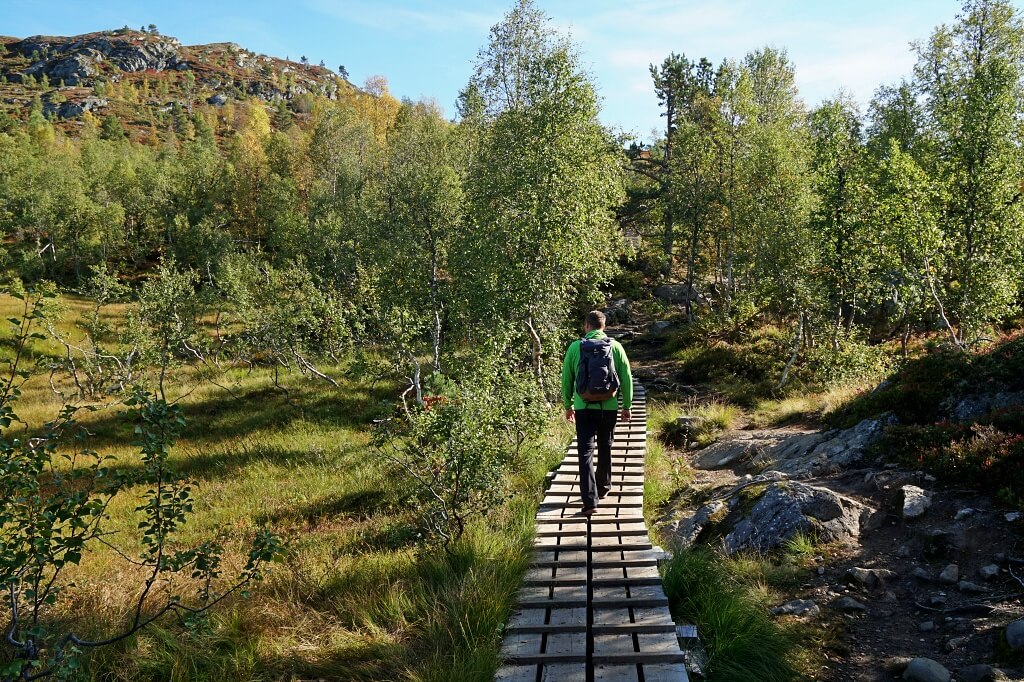 Wanderung auf den Molden am Lustrafjord in Norwegen