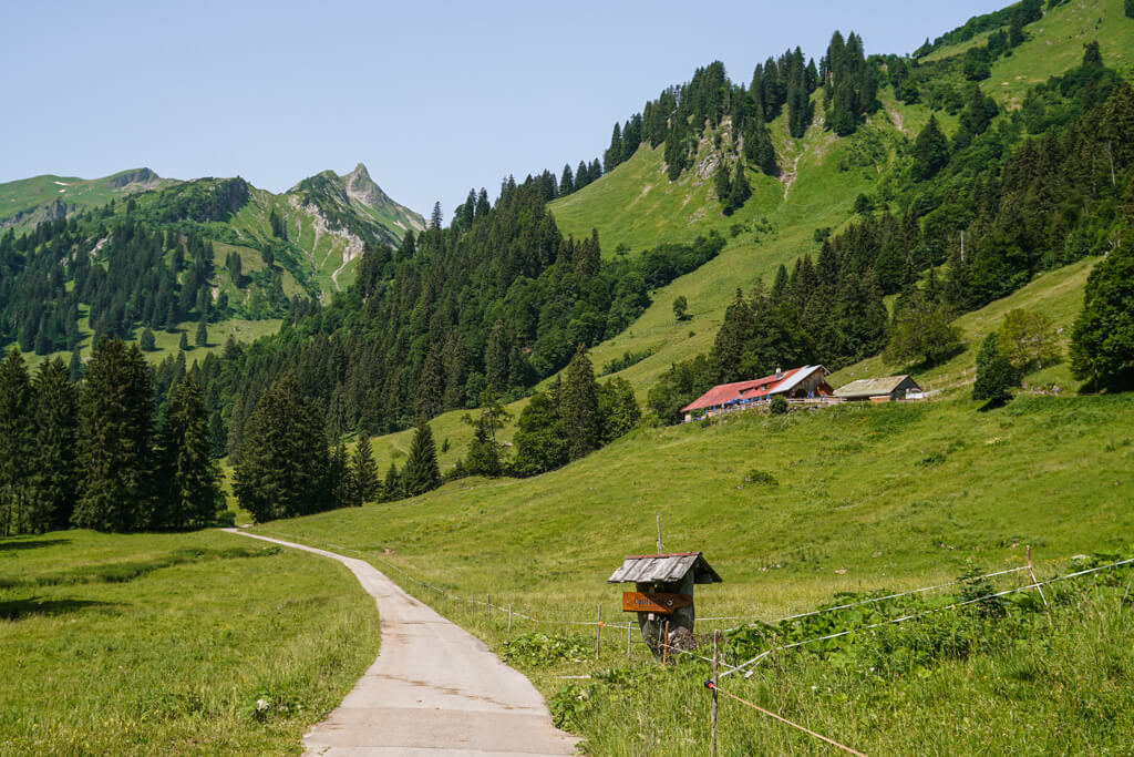 Wanderung im Obertal zur Alpe Laufbichl im Allgaeu